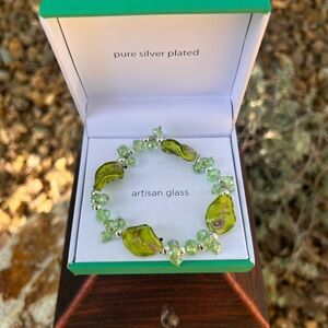 Artisan Glass Green Bracelet